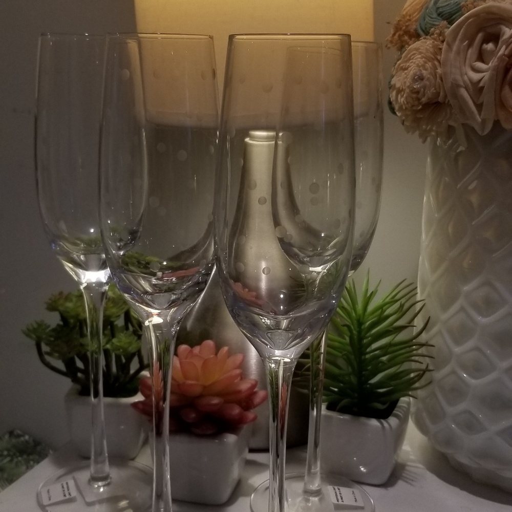 Kate spade champagne glasses/flutes